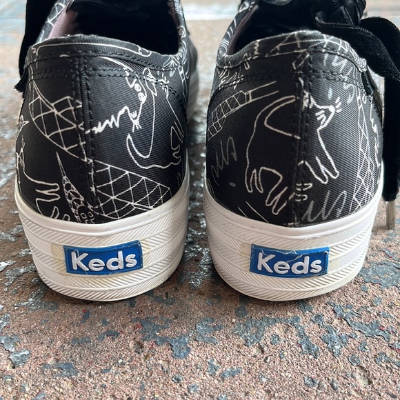 Keds x CJW Triple Kick Signature Print - Black & White, Velvet Laced, Women’s 9 - Picture 8 of 15